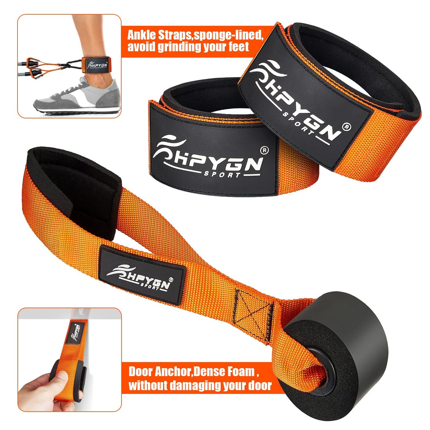 HPYGN Heavy Resistance Bands, 300LBS Exercise Bands for Working Out, Fitness Bands with Handles, Workout Bands for Men, Weight Bands Set for Muscle Training, Strength, Slim, Yoga, Home Gym Equipment