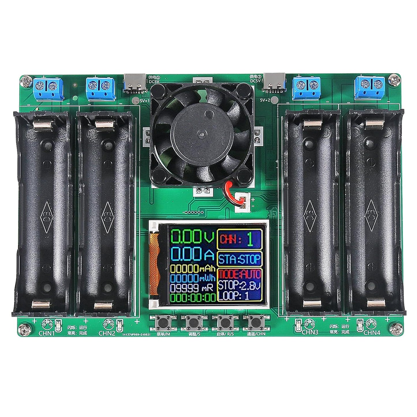 DWEII 1pcs 18650 18650 (4 Lithium Battery Capacity Tester Module MAh MWh Digital Battery Power Detector Module Tester