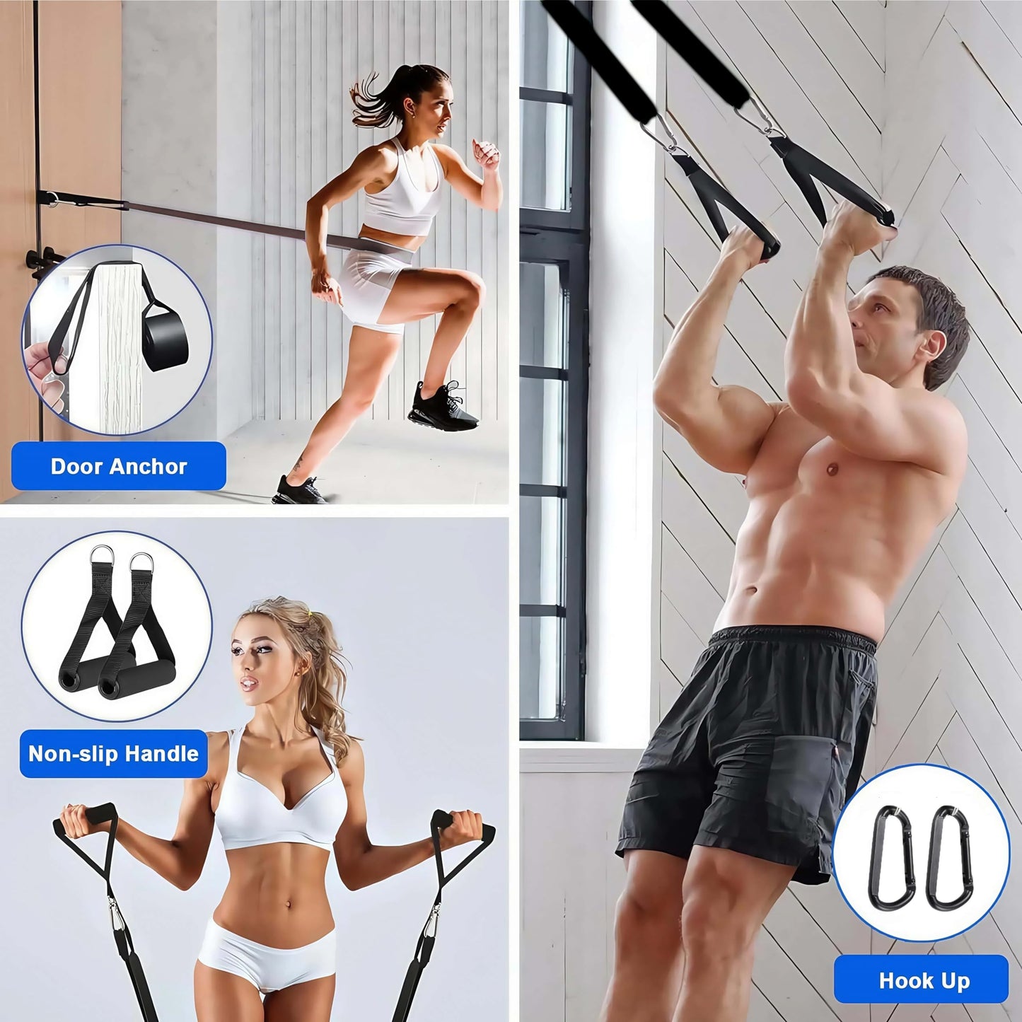CroyVine Fabric Resistance Bands Set for Working Out,6 PC Non-Slip Exercise Booty Bands for Women & Men Leg and Glutes,Stretch Workout Bands for Home Gym Fitness,Yoga, Pilates,Stretching