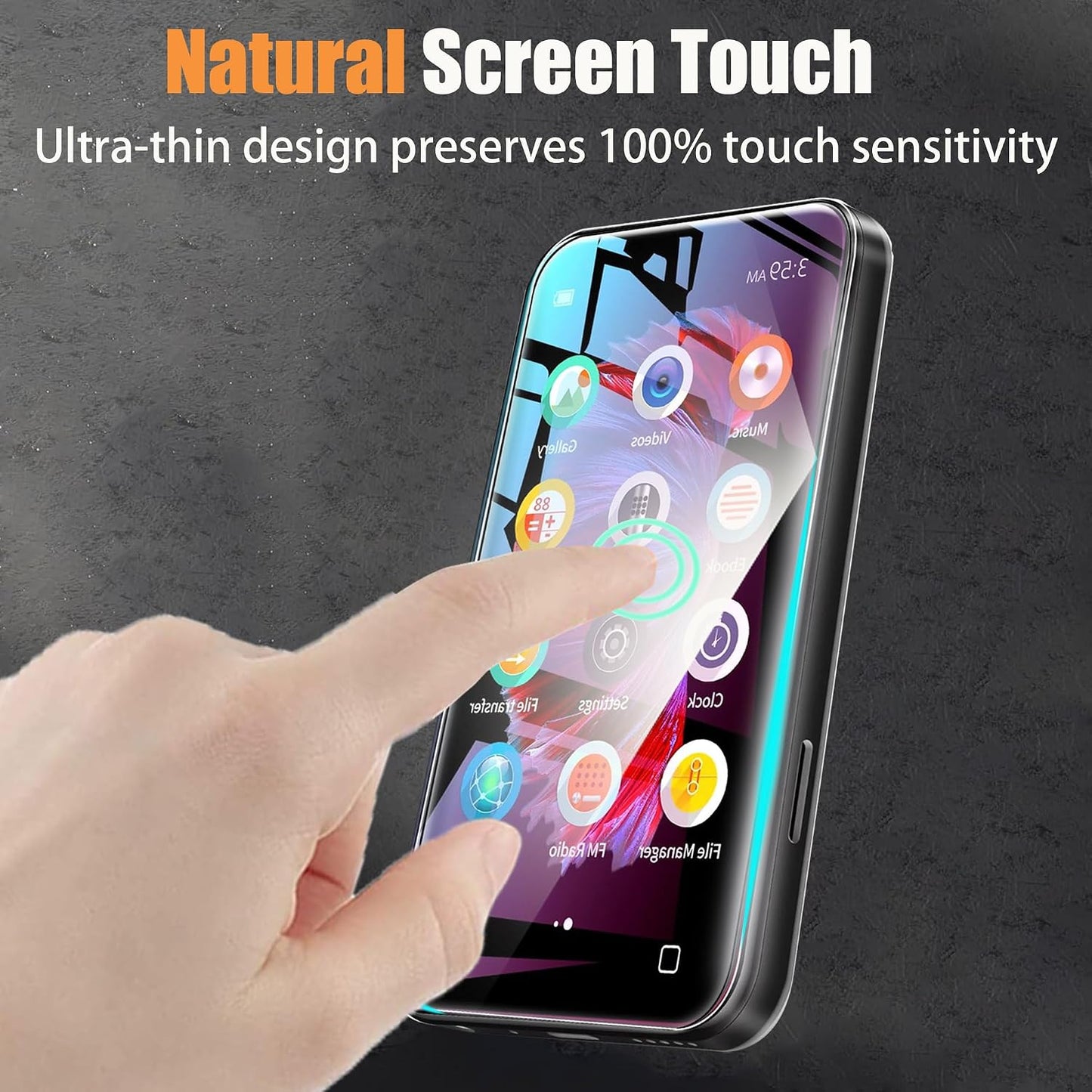 Lamshaw MP3 [6 Pack] 4.7" Mp4 (6 Pack) Compatible for Oilsky Player Screen Protector, Full Coverage TPU Clear Film