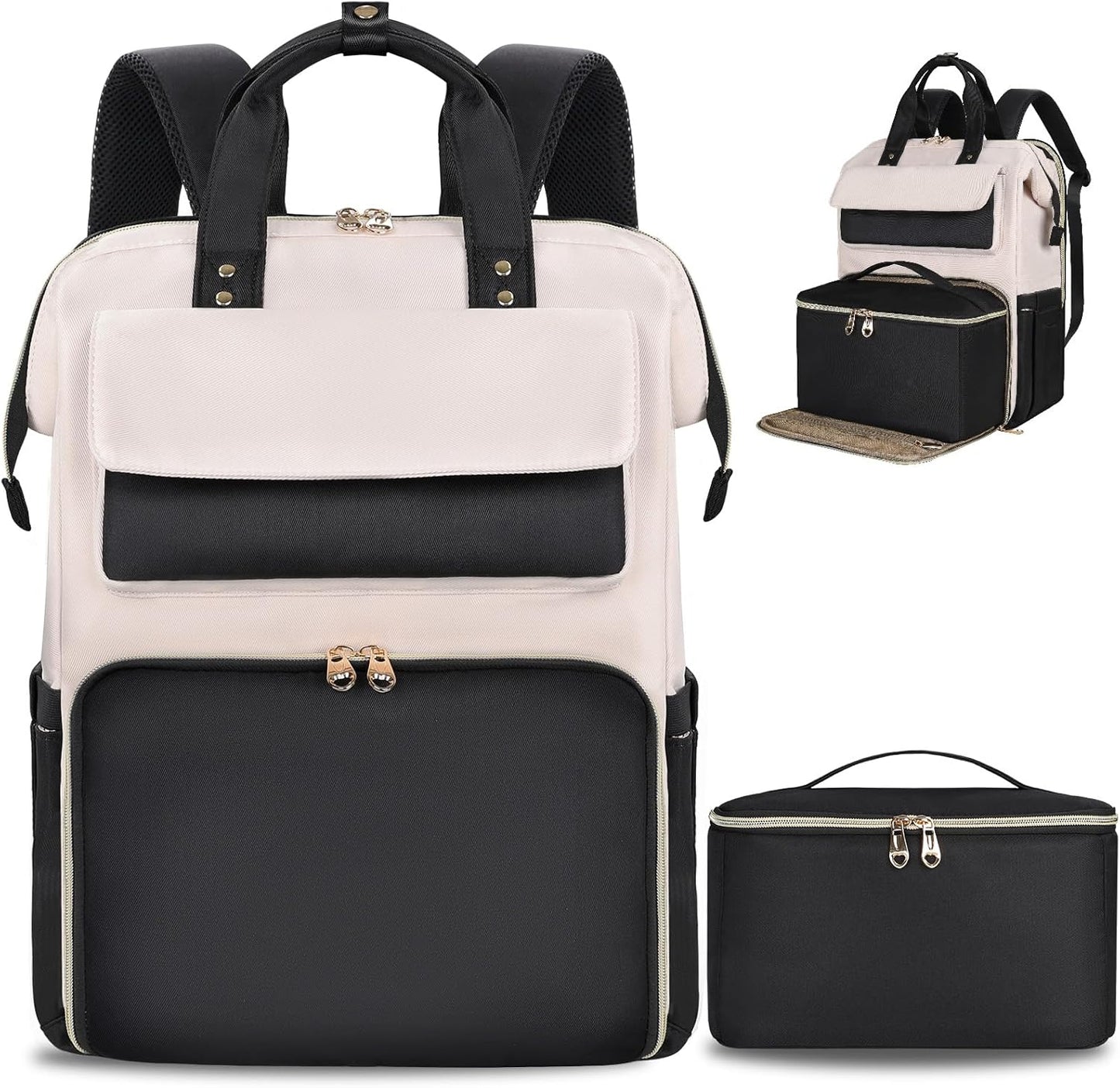Backpack 15.6 Inch Backpack Backpack BERTASCHE Lunch for Women, Laptop with Insulated Cooler Lunch box, Work