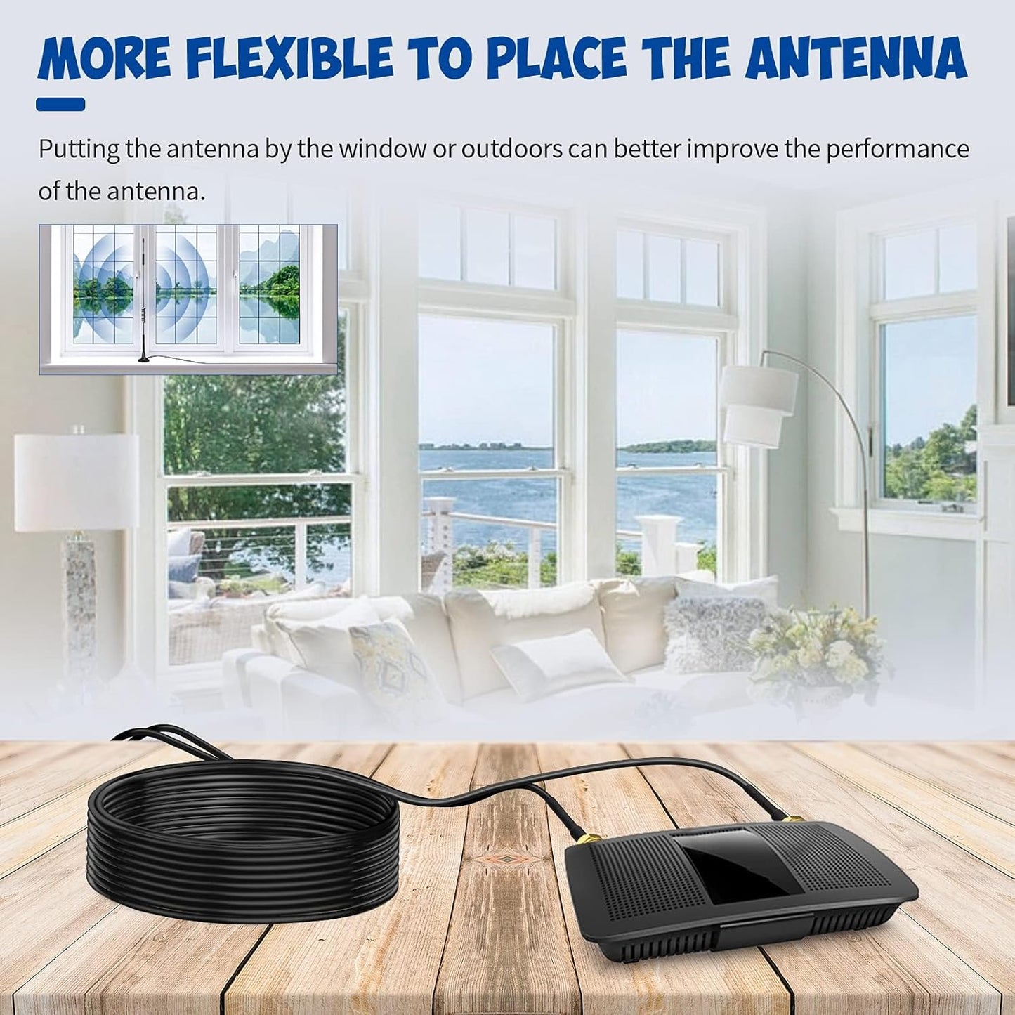 2-Pack RG174 3m 10 Bingfu WiFi Antenna Extension Cable RP-SMA Male to RP-SMA Female Bulkhead Mount Cable feet for WiFi