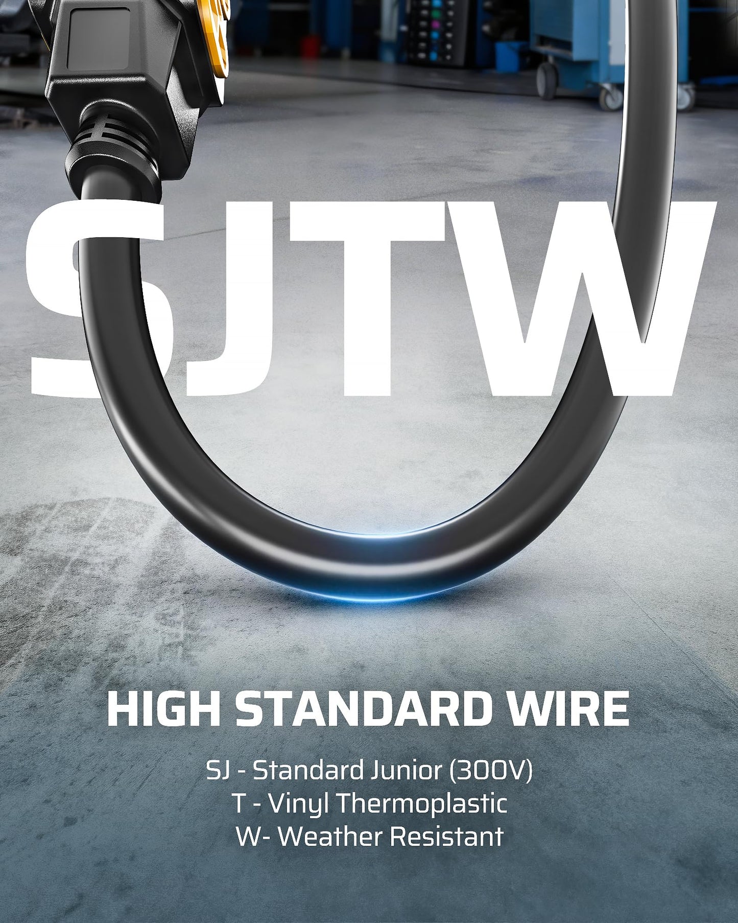 DEWENWILS 20Amp Retractable Extension Cord Reel, 30FT 2500W Heavy Duty Power Cord Reel, 10AWG/3C SJTW Industrial Cable, 4 Grounded Outlets, 180° Swivel Bracket for Garage Workshop Construction Site