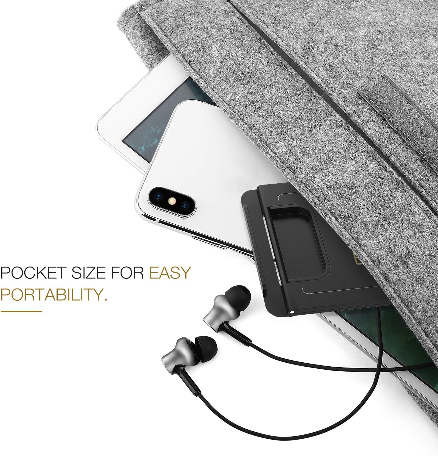 MoKo 6-11 Inch Adjustable Foldable Portable Electronic Device Stand, Compatible with Tablets and Phones, Strong