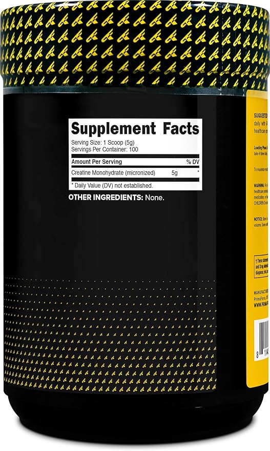 Primaforce Micronized Creatine Monohydrate Powder 500 Grams (1.1 Pounds)