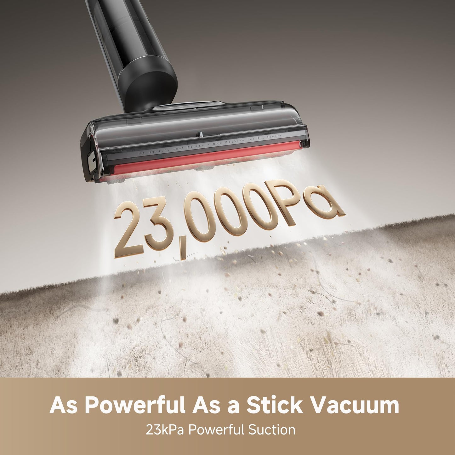 DREAME H15 Pro CarpetFlex Cordless Vacuum Mop, Wet Dry Vacuum Cleaner with Dual Brushes for Hard Floors & Carpet, Tangle-Free Hair-Cutting, 23kPa Suction, 180° Lie-Flat Floor Washer, 194°F Fast Drying