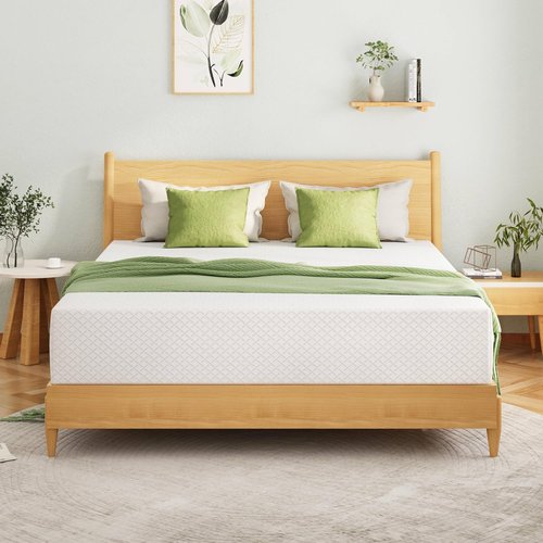 EGOHOME Twin XL Memory Foam Mattress - 14 Inch Cooling Gel Bed Mattress | Medium Firm Support, CertiPUR-US Certified, 80''L x 38''W, White