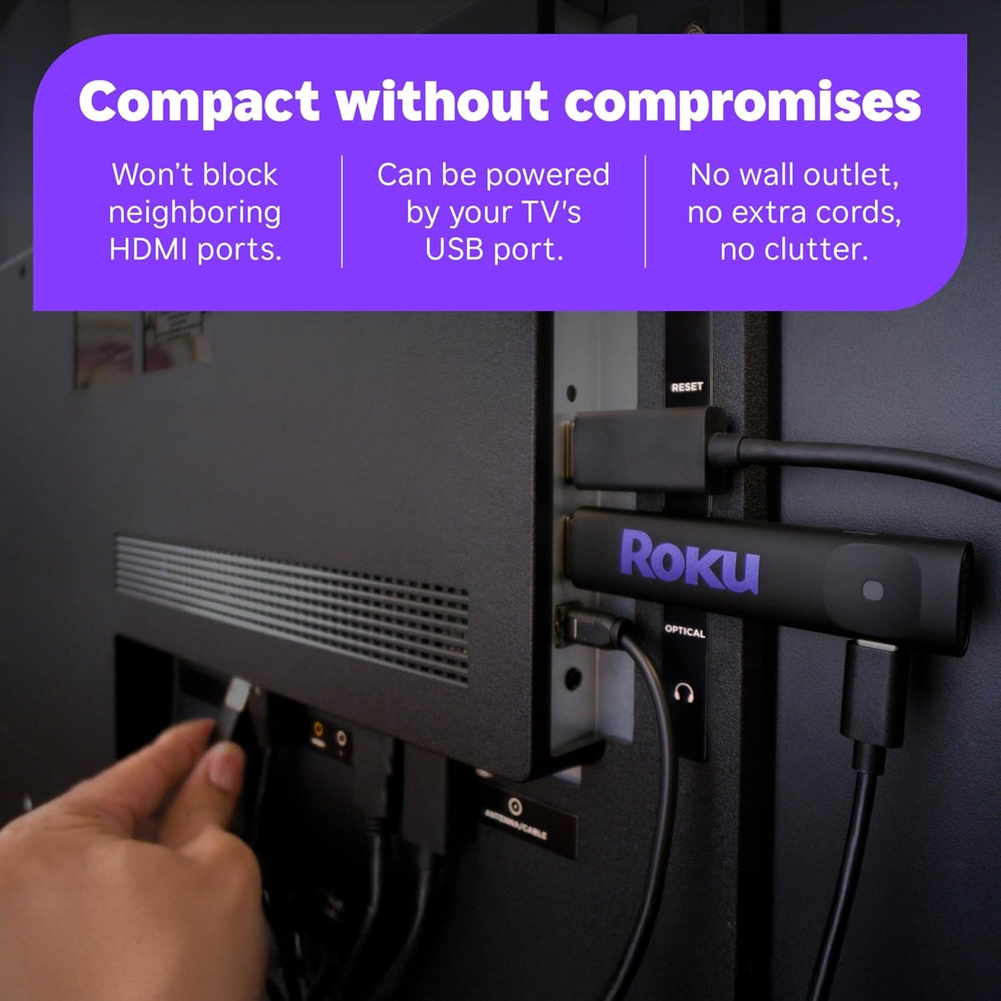 Roku Streaming Stick HD HD Streaming Device for TV with Voice Remote, Free & Live TV