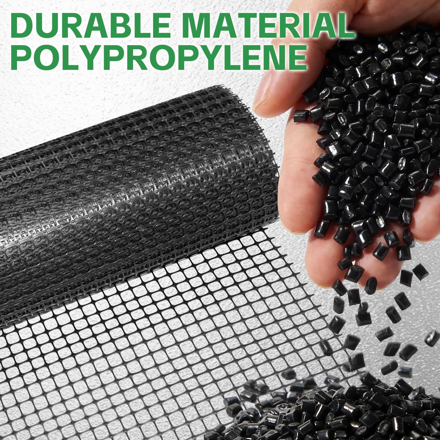 3ft x 164ft Retaining Wall Geogrid, Bi-Directional Universal Gravel Grid Geogrid, Heavy-Duty Bi-Directional Driveway Support Grid for Soil Reinforcement, Grid Size(2.1 × 2.1cm), Black
