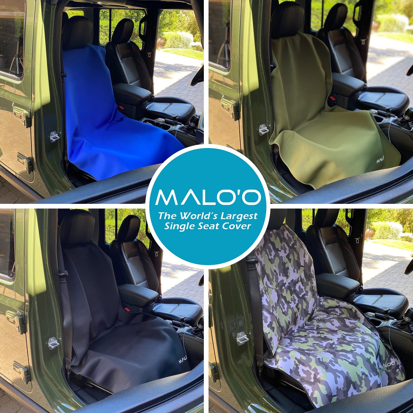 Malo'o Waterproof Car Seat Cover – Universal Neoprene Seat Protector for Cars, Trucks & SUVs, Protects Against Water, Sweat, Mud, Sand & Dogs, Ideal for Surfing, Swimming, Gym & Fishing