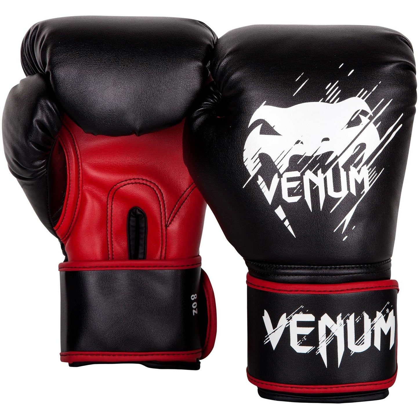 Venum Contender Kids Boxing Gloves - Black/Red - 8oz, 8 oz