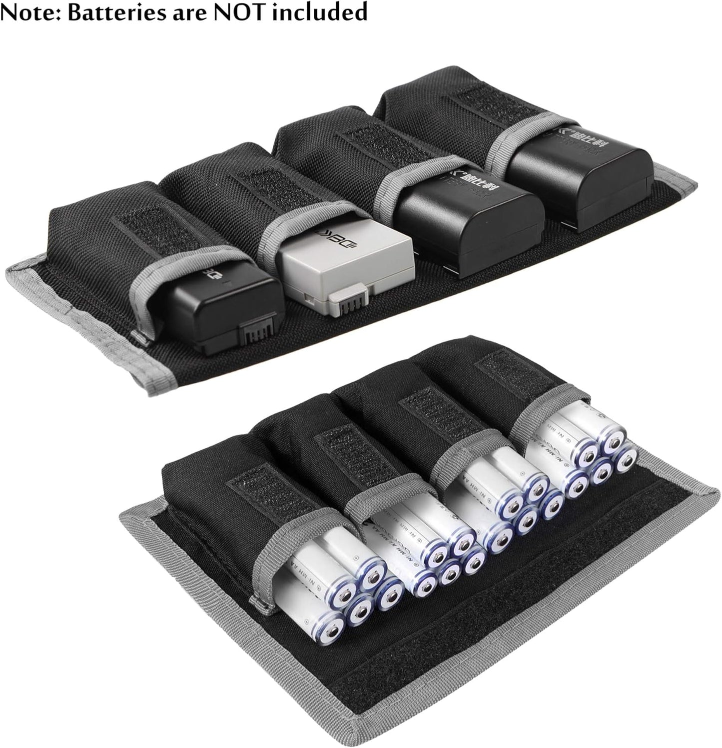 Meking (4 LP-E6 LP-E8 LP-E10 LP-E12, EN-EL14 EN-EL15, NP-FW50 NP-F550 NP-FM500H DSLR Battery Case Holder Storage Bag