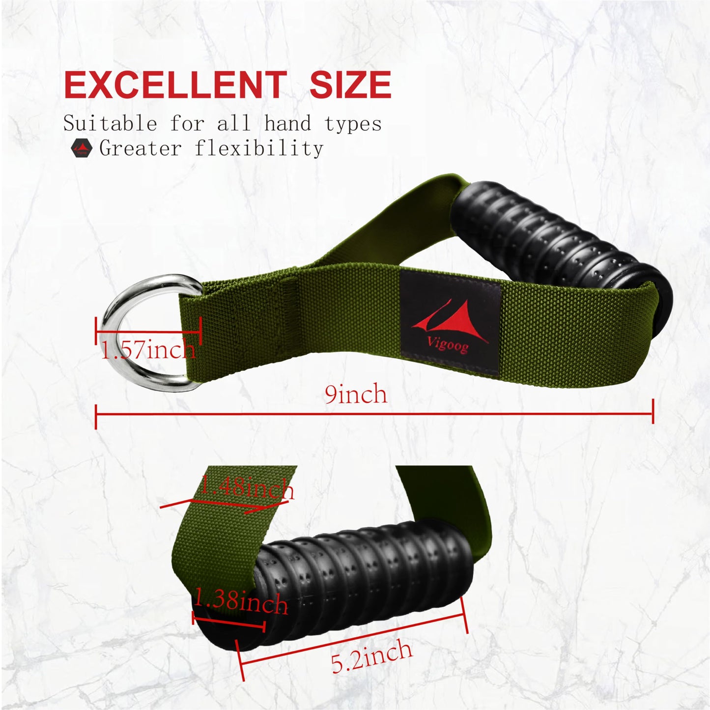 Vigoog Heavy Duty Gym Workout Handles Attachment for Cable Machine,Resistance Band,Pulley System Home Exercise Equipment, Comfortable and Stronger Grip