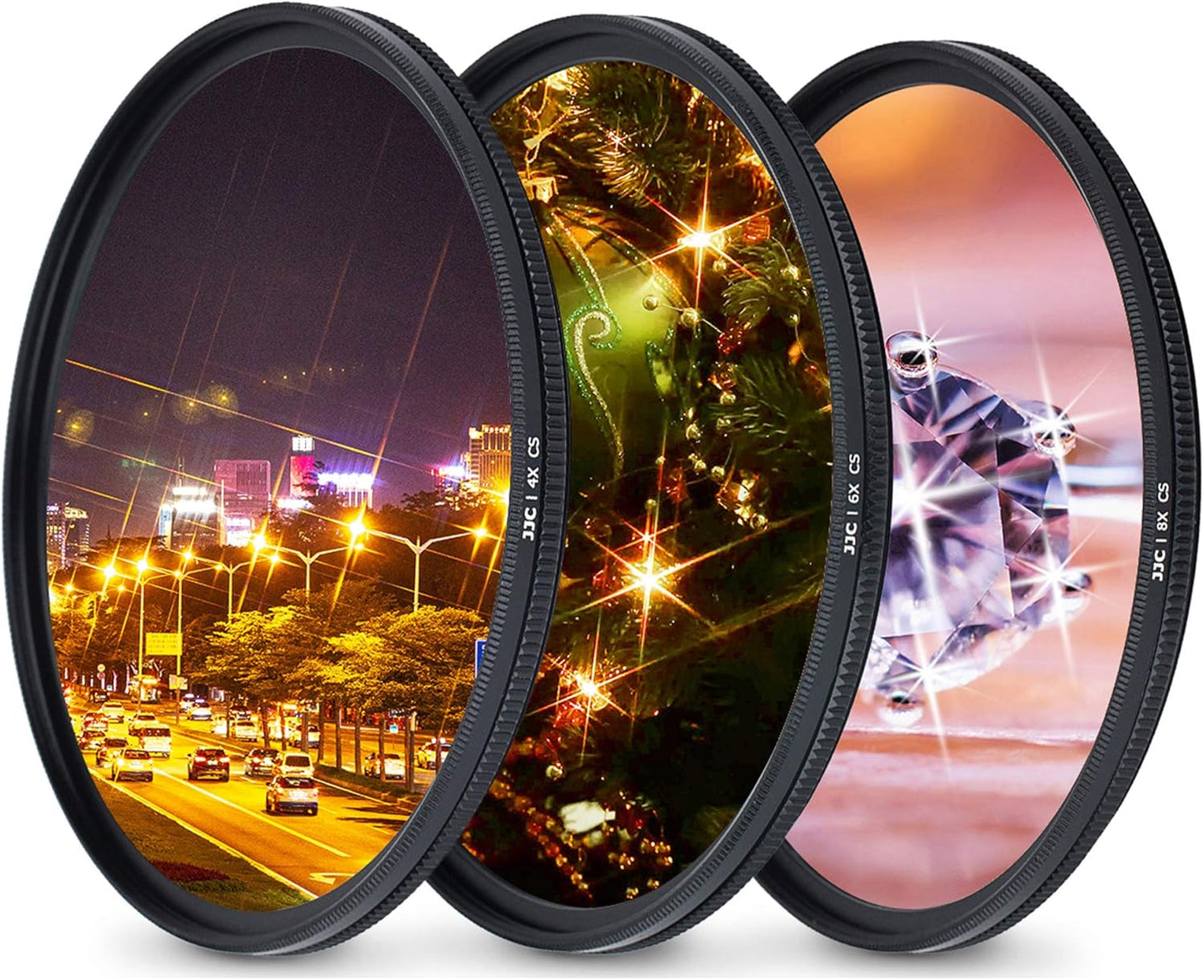 JJC 55mm D3500 D3400 D5600 D7500 18-55mm 55mm 18-55mm Variable Star Filter Cross Screen Starburst Filter Kit for Nikon