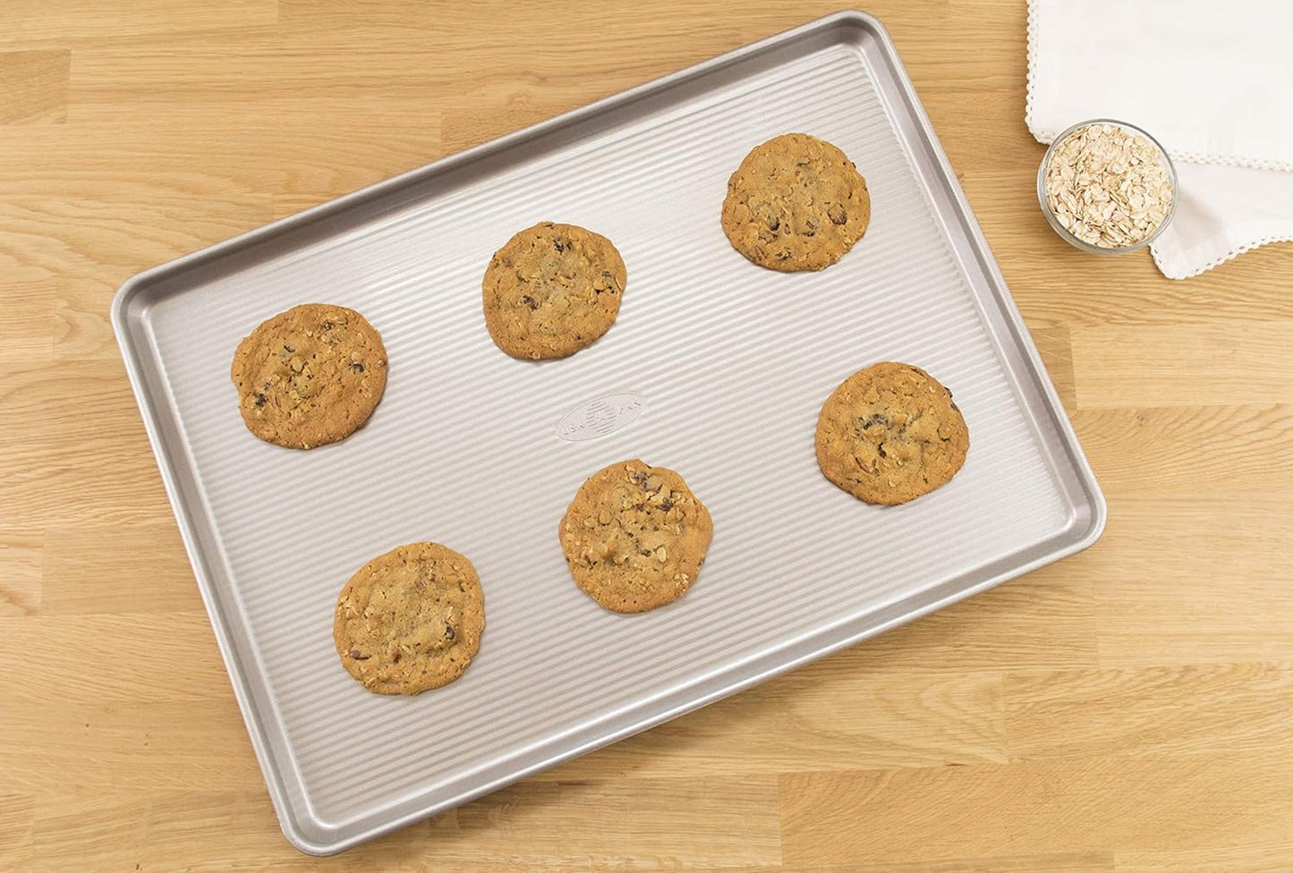 USA Pan Bakeware Extra Large Nonstick Baking Sheet - Heavy Duty, Warp Resistant Aluminized Steel