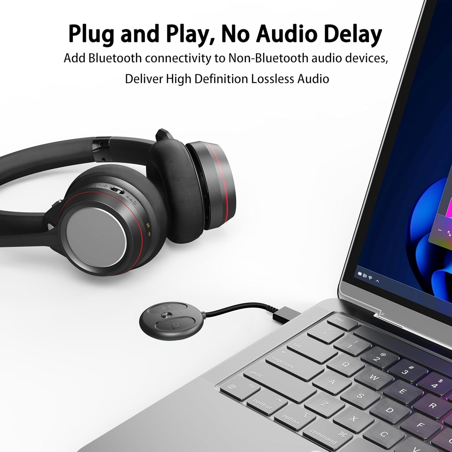 AMORNO PS5, 5.4 PS4/PS5/Switch USB-C Bluetooth Adapter for Bluetooth Audio Adapter for PC, Plug and Play, Wireless