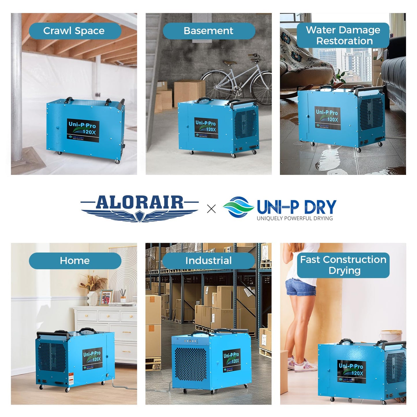 ALORAIR 235 Pints Commercial Dehumidifier with Pump for Crawl Spaces & Basement, Portable Dehumidifier with Drain Hose, Wheels for Crawlspace, Auto Defrost, Memory Restart, Heavy-Duty Moisture Removal