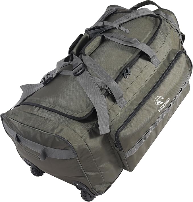 REDCAMP 85L/120L/140L Foldable Duffle Bag with Wheels, Large Travel Duffel Bag