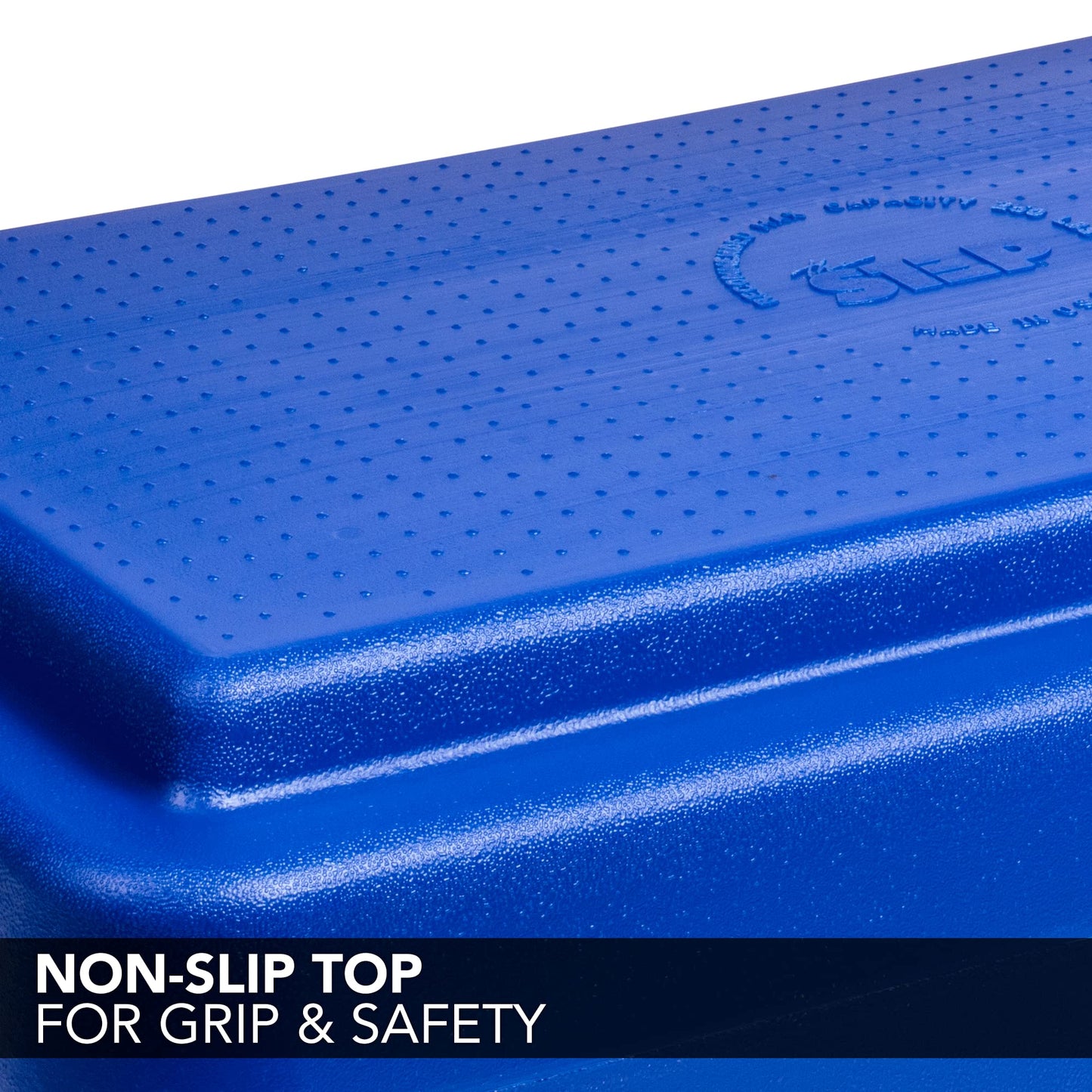 The Step Durable Stackable Step - Aerobic step Platform with Non-Slip Surface - Made in USA - Perfect Steppers for Exercise - Workout Equipment for Home,Blue