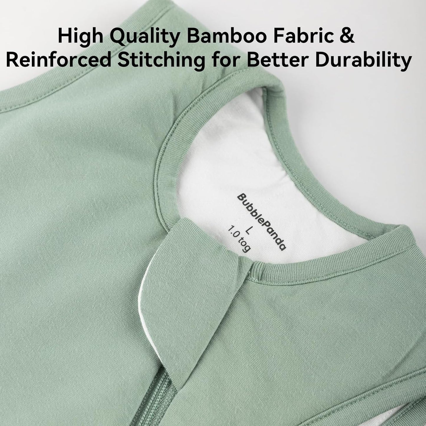 BubblePanda Bamboo Sleep Sack - Soft & Lightweight 0.5 Tog for Toddlers 18-24 Months | 2-Way Zipper Design