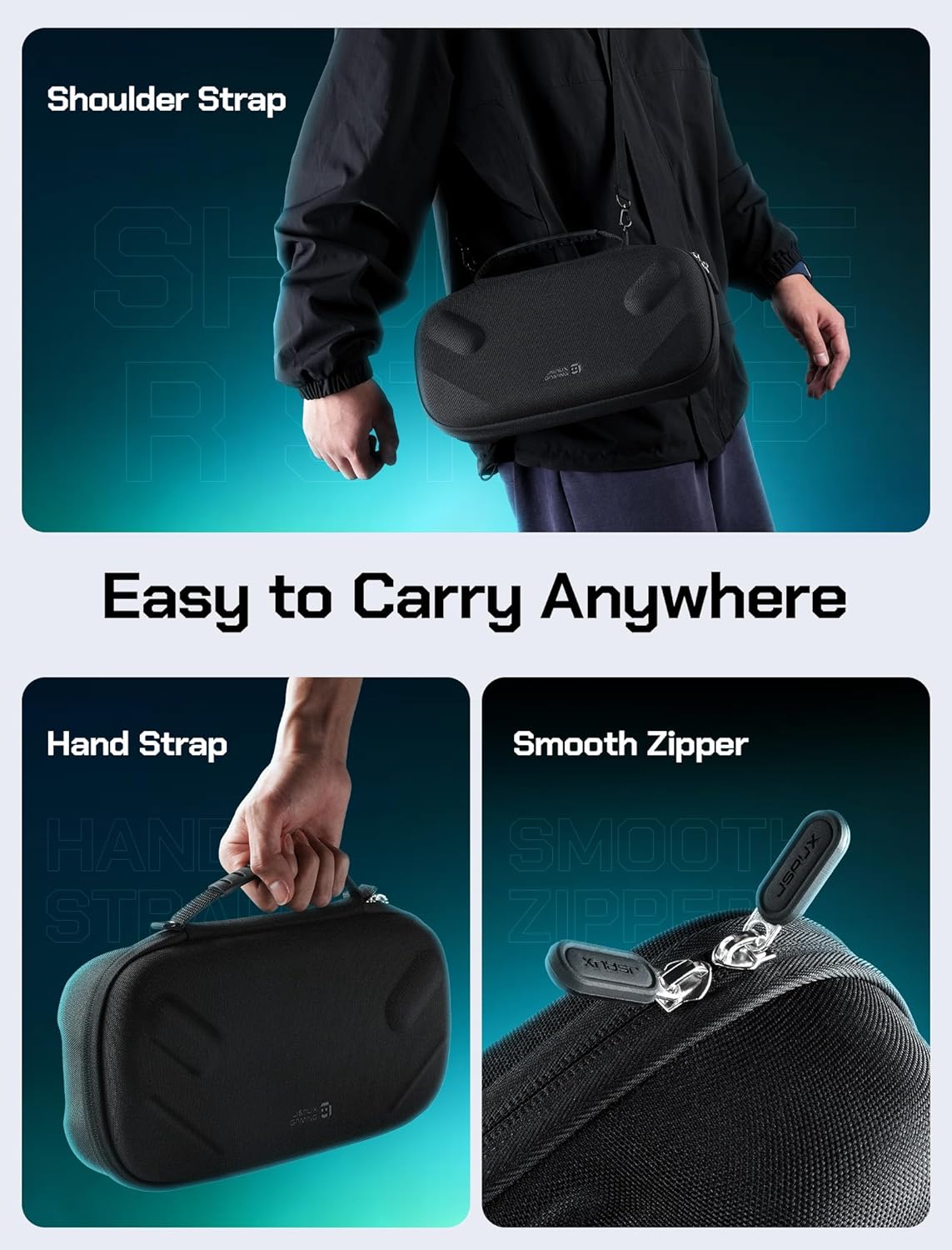 (2025) -BG0136 JSAUX Carrying Case for ROG Xbox Ally / ROG Xbox Ally X Double-Decker, Protective Hard Shell, Dual Layer
