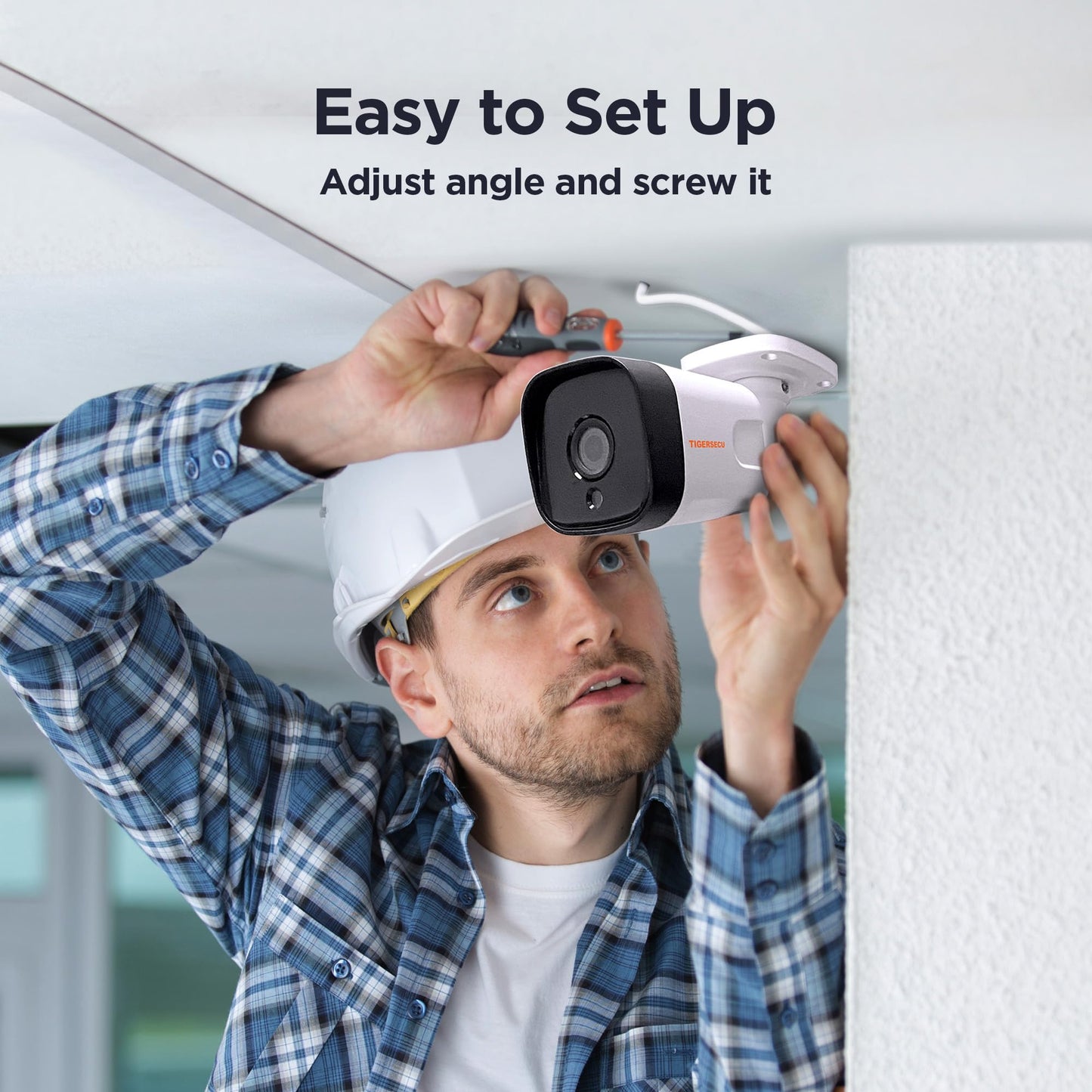 TIGERSECU 5MP Metal Long Range Security Camera for TVI, CVI, AHD, CVBS DVRs, Weatherproof for Indoor/Outdoor Use, Hybrid 4-in-1 with OSD Switch (Power Supply and Coaxial Cable Sold Separately)