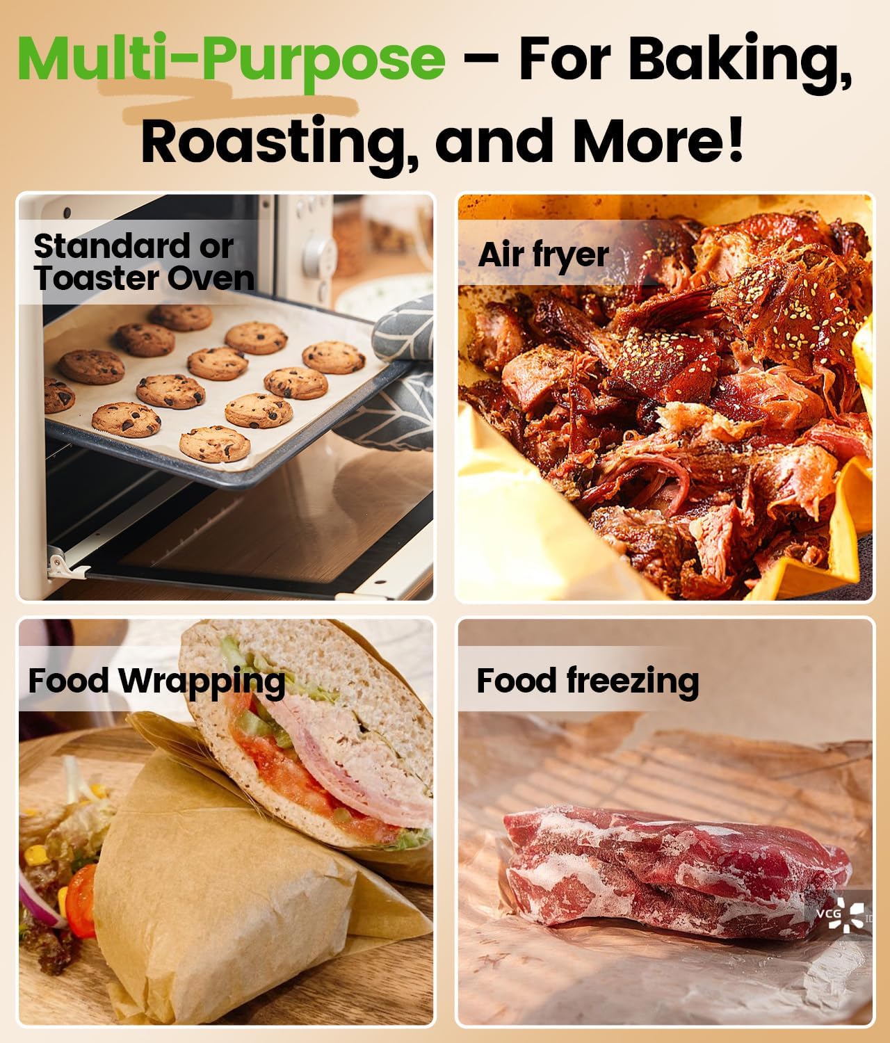 Unbleached Parchment Paper Sheets by [Brand Name] - 300 Non-Stick, Non-Toxic 12x16 Inch Baking Sheets for Oven, Grilling & Air Fryer