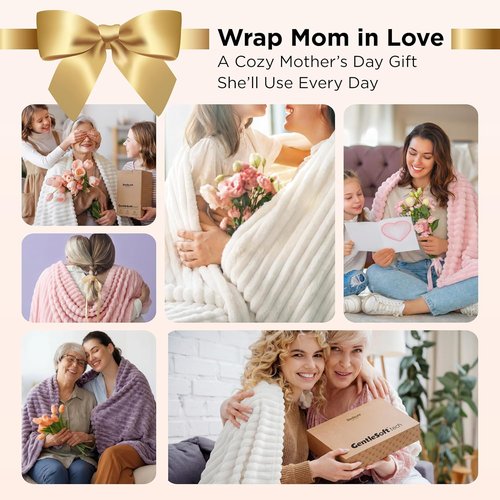 Bedsure GentleSoft Light Purple Throw Blanket - Cozy Soft Couch Blanket for Women | Perfect 50x60 Inches Gift for Mom