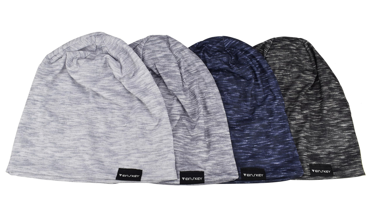 EINSKEY Lightweight Slouchy Beanie for Men Women, Oversize Thin Cotton Skull Cap Chemo Cap Night Sleeping Hat for All Seasons
