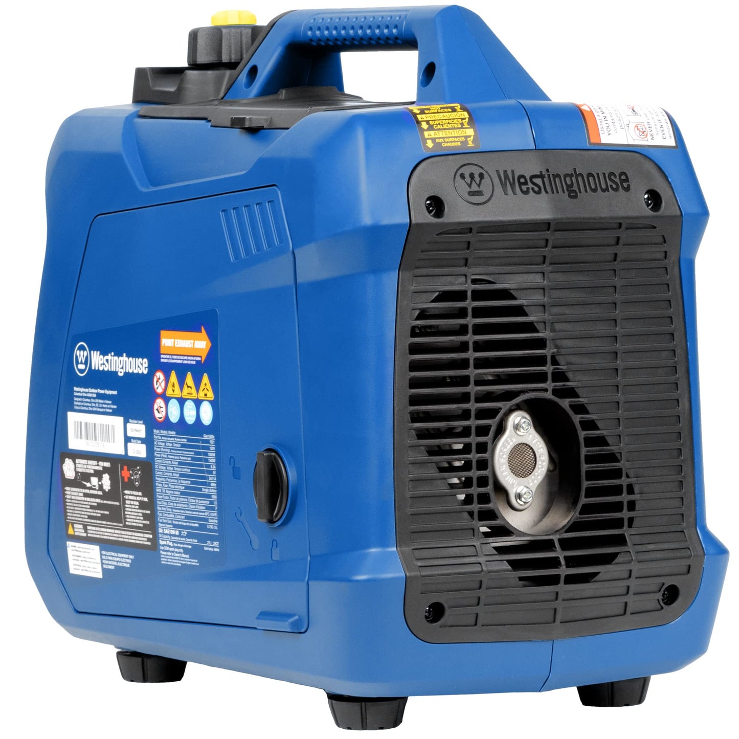 Westinghouse 1500 Peak Watt Super Quiet & Lightweight Portable Inverter Generator, Gas Powered, CO Sensor, Parallel Capable, Long Run Time,Blue