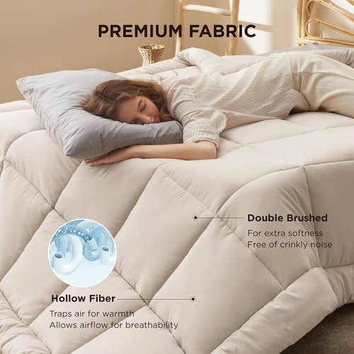 Bedsure Comforter Duvet Insert - All-Season Cal King Size Quilted Down Alternative Bedding | GentleSoft Fabric, 96 x 102 Inches