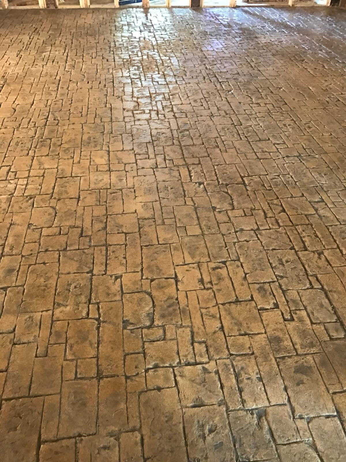 Medieval Cobble Concrete Stamp Set by Walttools | Decorative Random Cobblestone Pattern, Sturdy Polyurethane Texturing Mats, Realistic Detail (8 Piece)