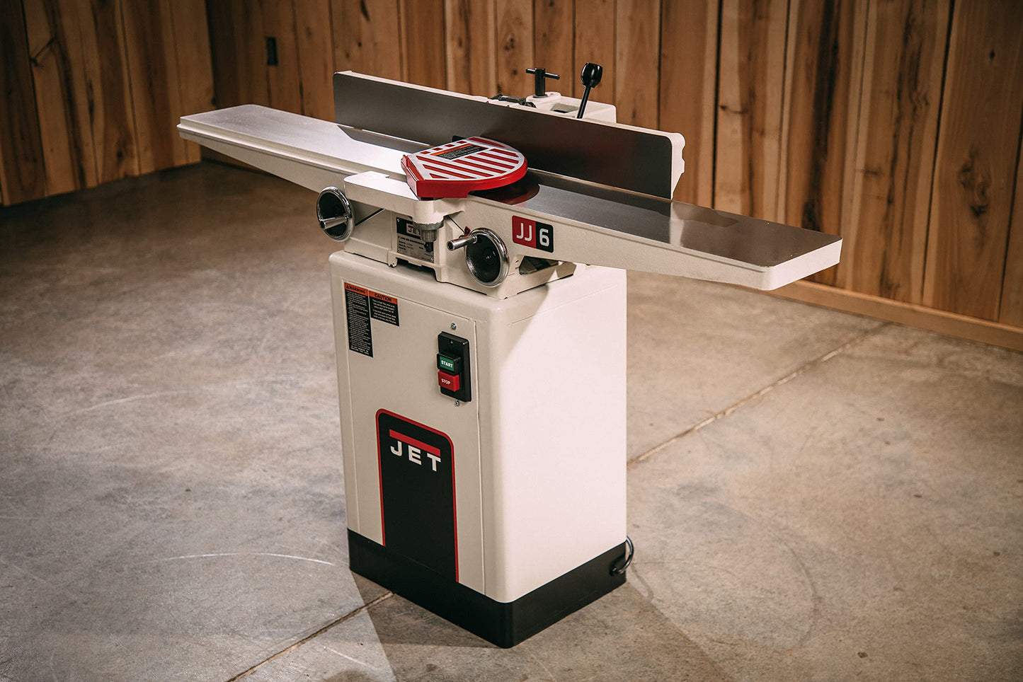 JET 6-Inch Long Bed Jointer, Straight Knife Cutterhead, 1 HP, 115/230V 1Ph (JJ-6CSDX)