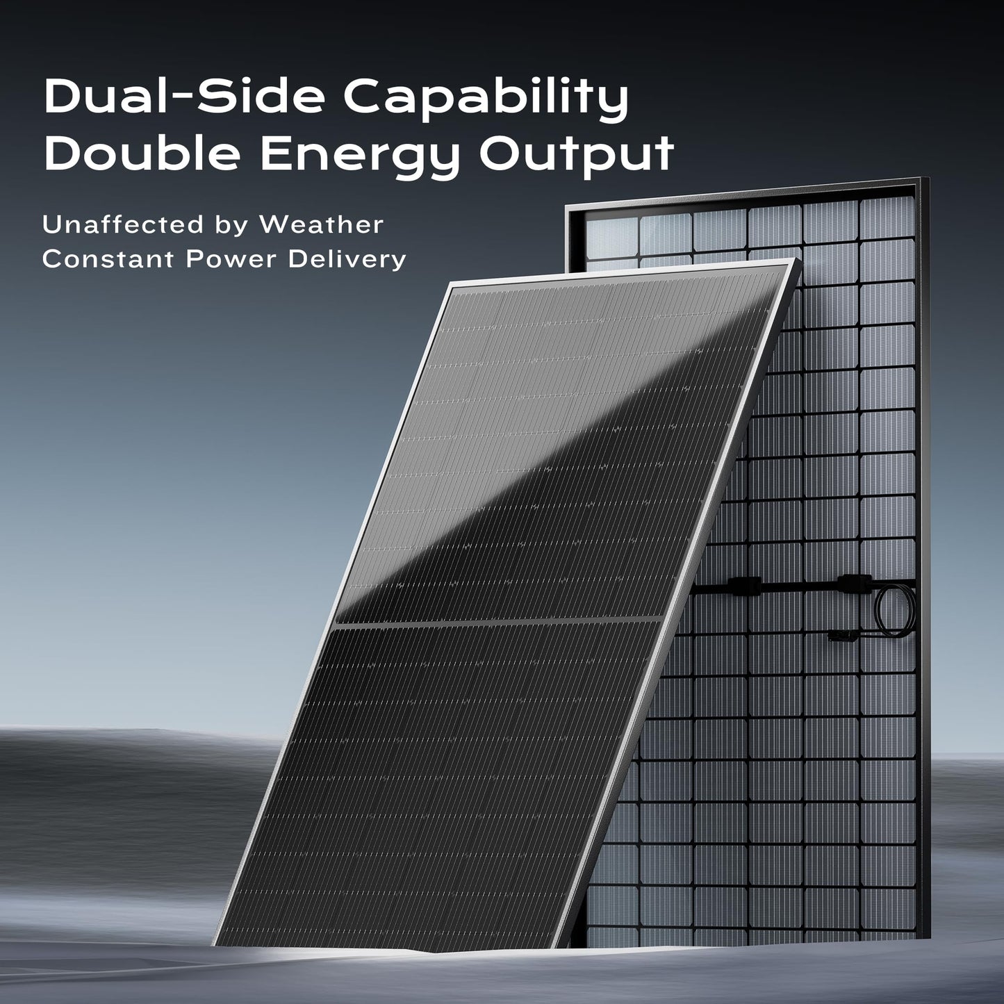 EPOCH 800W Bifacial Solar Panels,N-Type Class A 12/24 Volt Monocrystalline Solar Panel, High-Efficiency Waterproof Solar Module for RV Camping, Boat, Marine,Off-Grid[400w×2pcs]