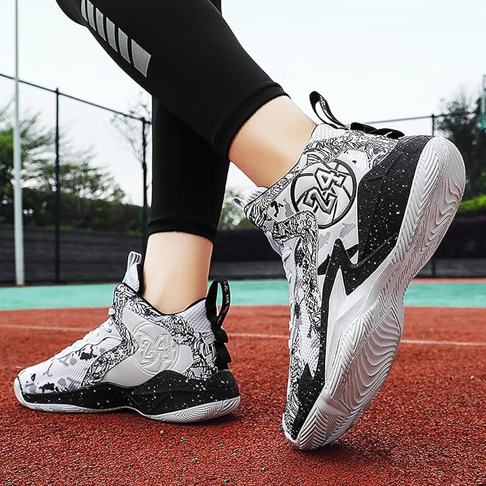 Boys Basketball Shoes Breathable Indoor Athletic Shoes Youth Outdoor Fashion Sneakers Comfortable Basketball Shoes for Girls