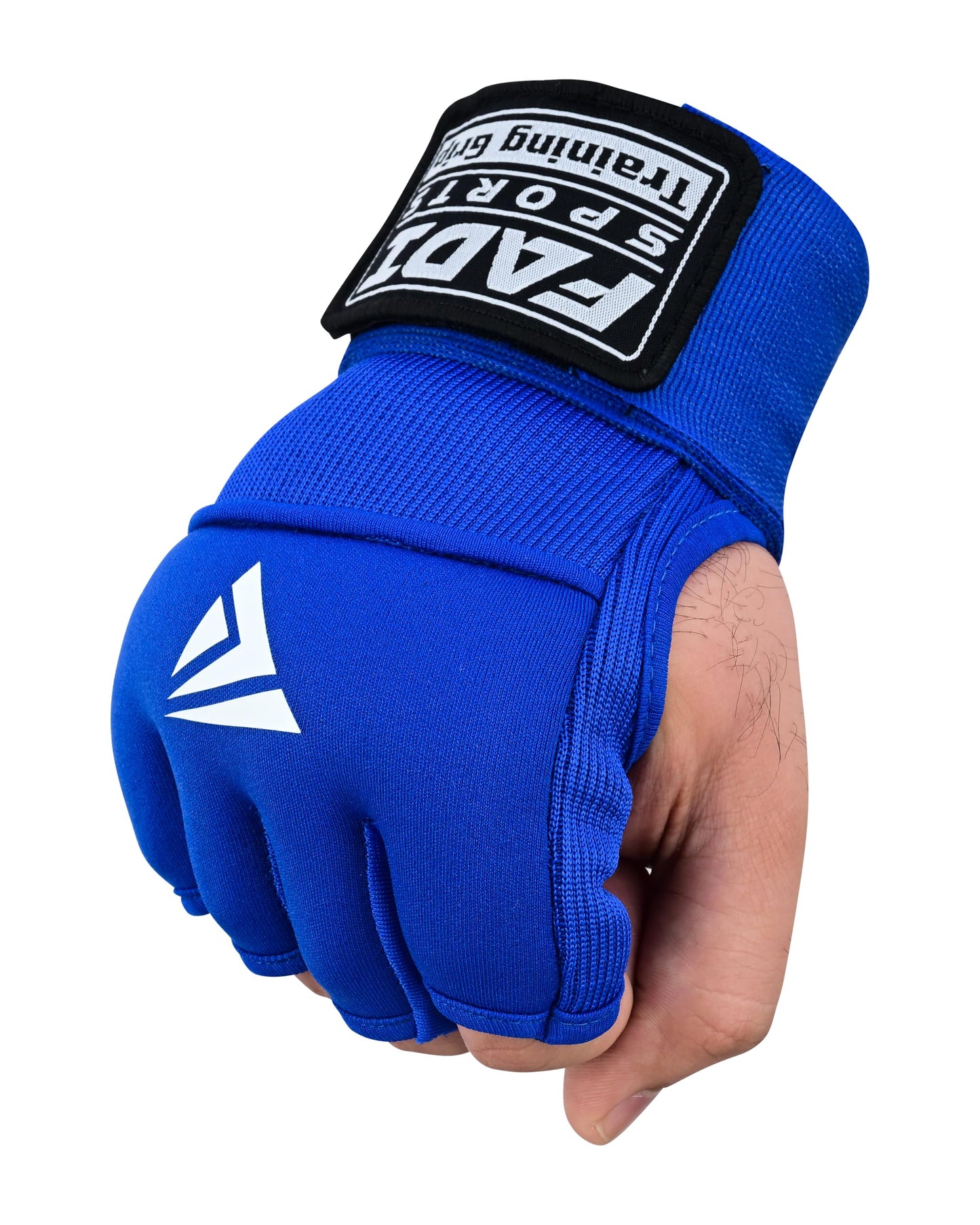 FADI Sports Unisex Gel Boxing Hand Wraps Inner Gloves – Quick Wraps with Wrist Support for MMA, Muay Thai, Kickboxing & Martial Arts Training (Blue, Large)