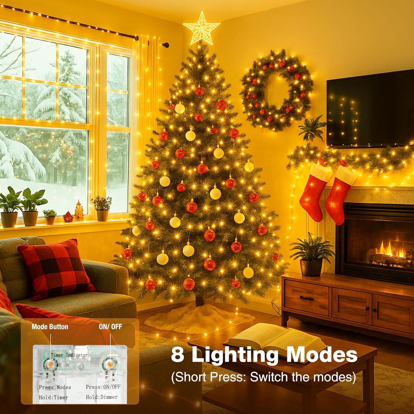 Skiennix 16FT LED Fairy Lights - Battery Operated with Timer & 8 Modes | Warm White Mini String Lights for Holiday Decor