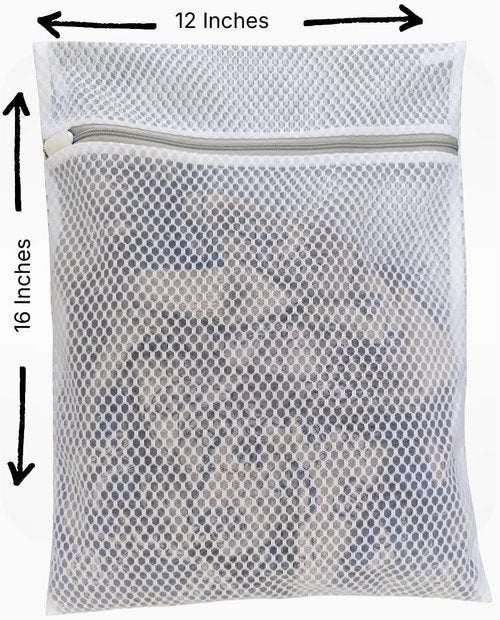 Mesh Laundry Bags for Delicates by [Brand Name] - 3 Pack (12”×16”) with Color-Coded Zippers | Protects Clothes & Breathable Honeycomb Mesh