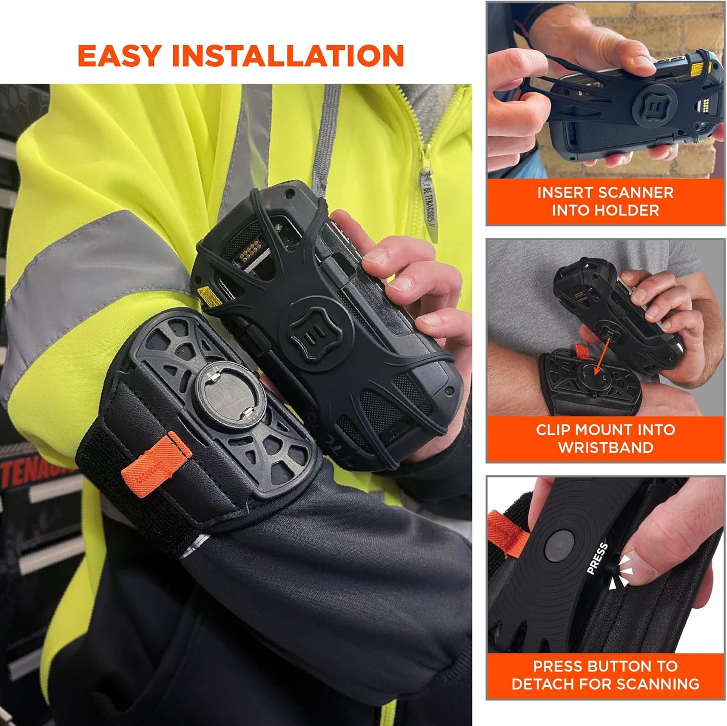 5545 Ergodyne Squids Armband, Wristband Scanner Mount, Adjustable to Fit Phones, Scanners, Mobile Computers, PDA
