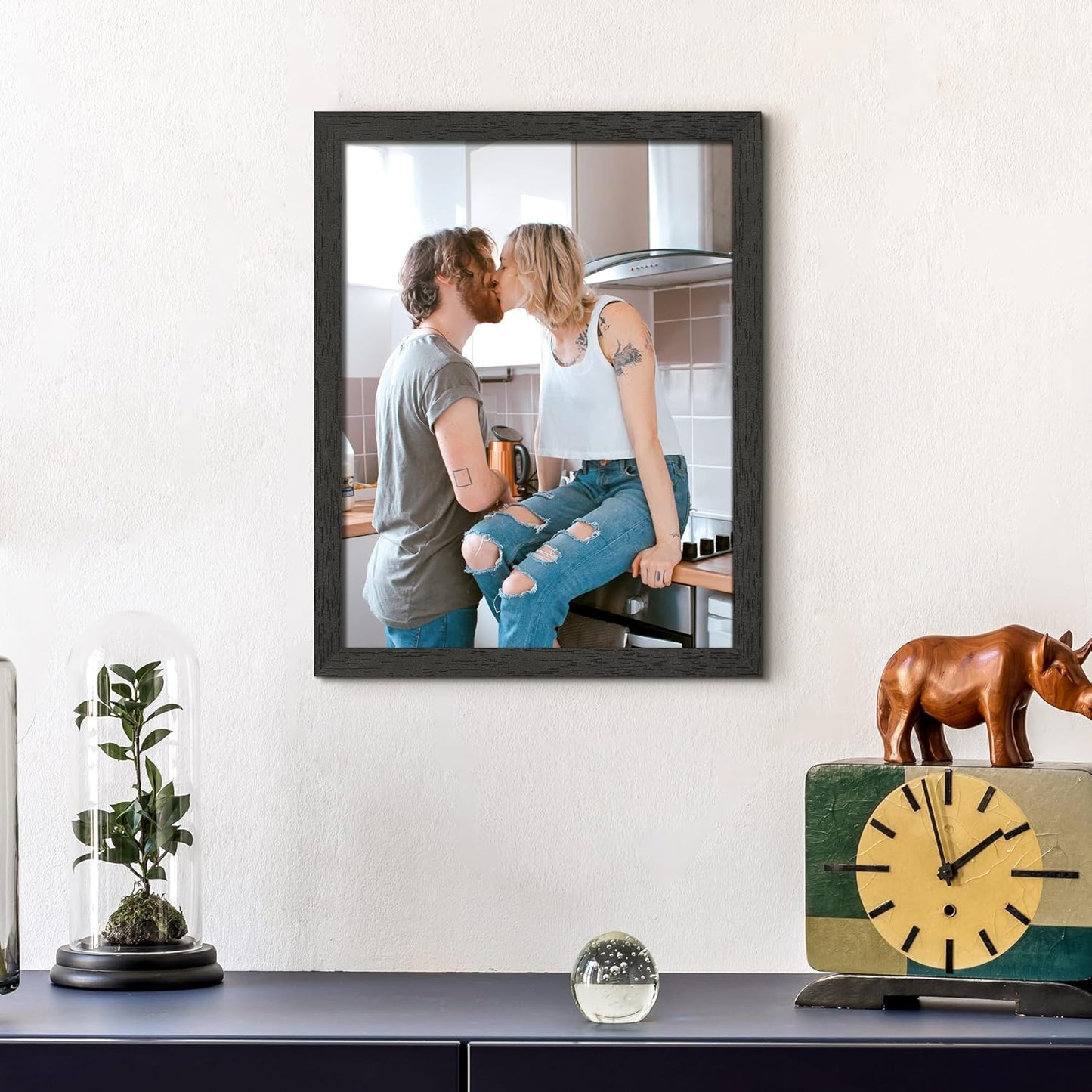 Upsimples 8.5x11 Picture Frame - Stylish Black Wall Gallery Frame for Photos | 1 Pack