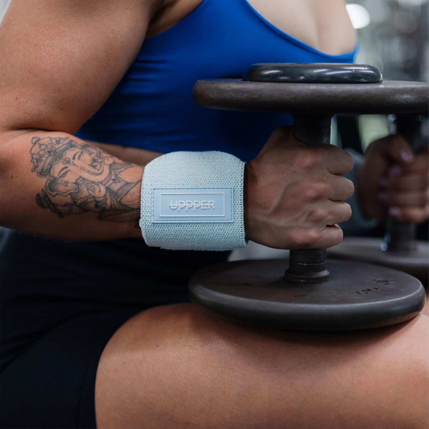 UPPPER Wrist Wraps for Weightlifting - 19" Wrist Support with Thumb Loop for Bench Press, Powerlifting, and Gym Workouts - Men & Women | Premium Fitness Gear (Pink)