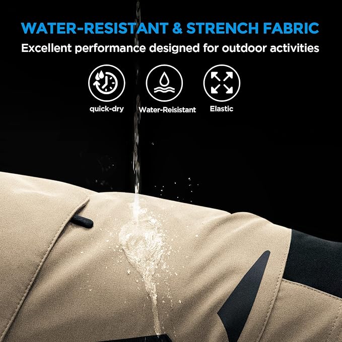 XKTTAC Men's Outdoor Quick Dry Lightweight Stretchy Shorts for Hiking, Tactical, Camping, Travel with 6 Pockets
