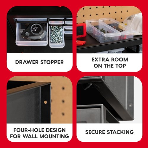 IRIS USA Small Parts Storage Cabinet - 36-Drawer Organizer for Hardware & Craft Supplies | Black