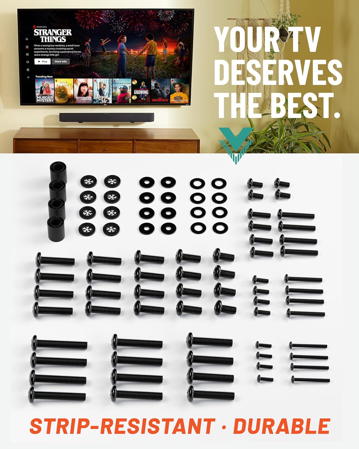 ECHOGEAR Pack 80" M4, M5, M6 M8 Universal TV Mount Hardware - Replacement Hardware Mounting Kit for TVs up