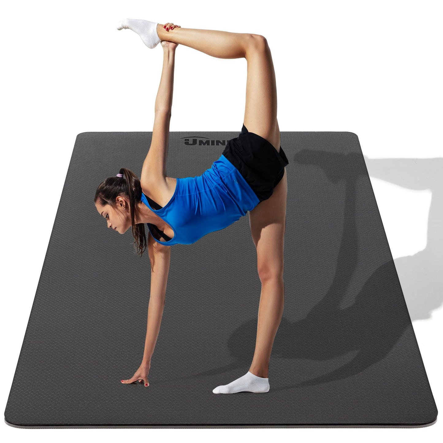 UMINEUX Large Yoga Mat for Men and Women - 6'x4'x10mm, Extra Thick TPE Fitness Mat for Home Gym Workout, Non-Slip, Exercise Mat for Yoga, Pilates, Stretching, Meditation