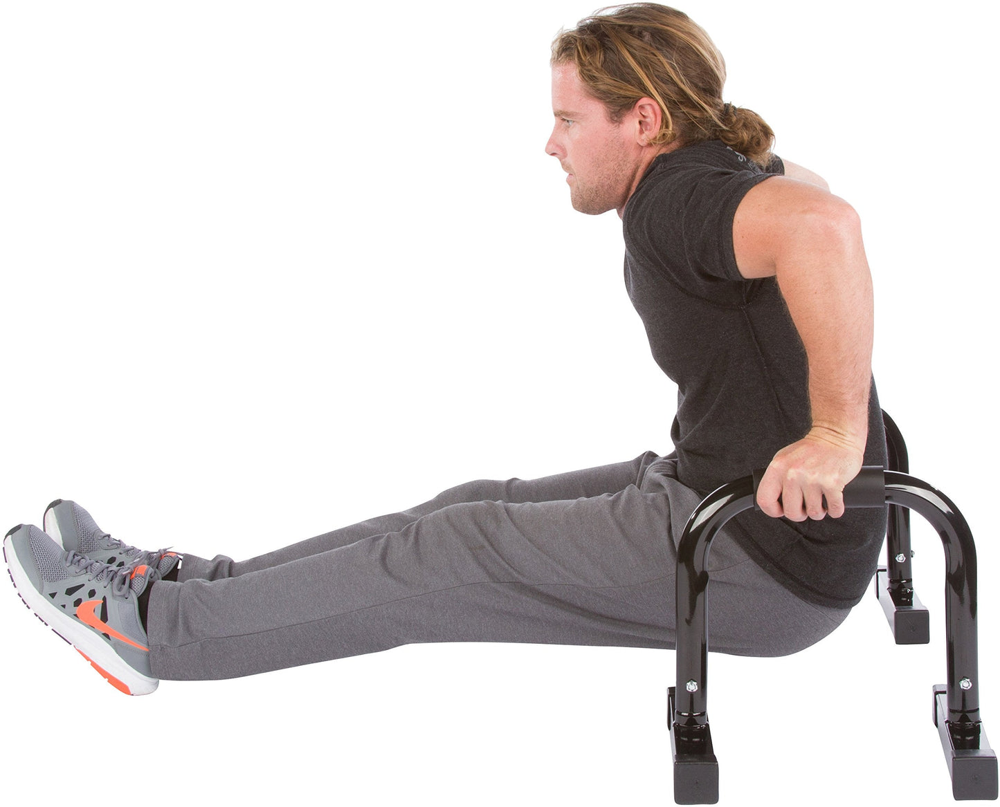 Trademark Innovations 14" Body Press, Dip, Push Up Bar Paralettes - Set of 2