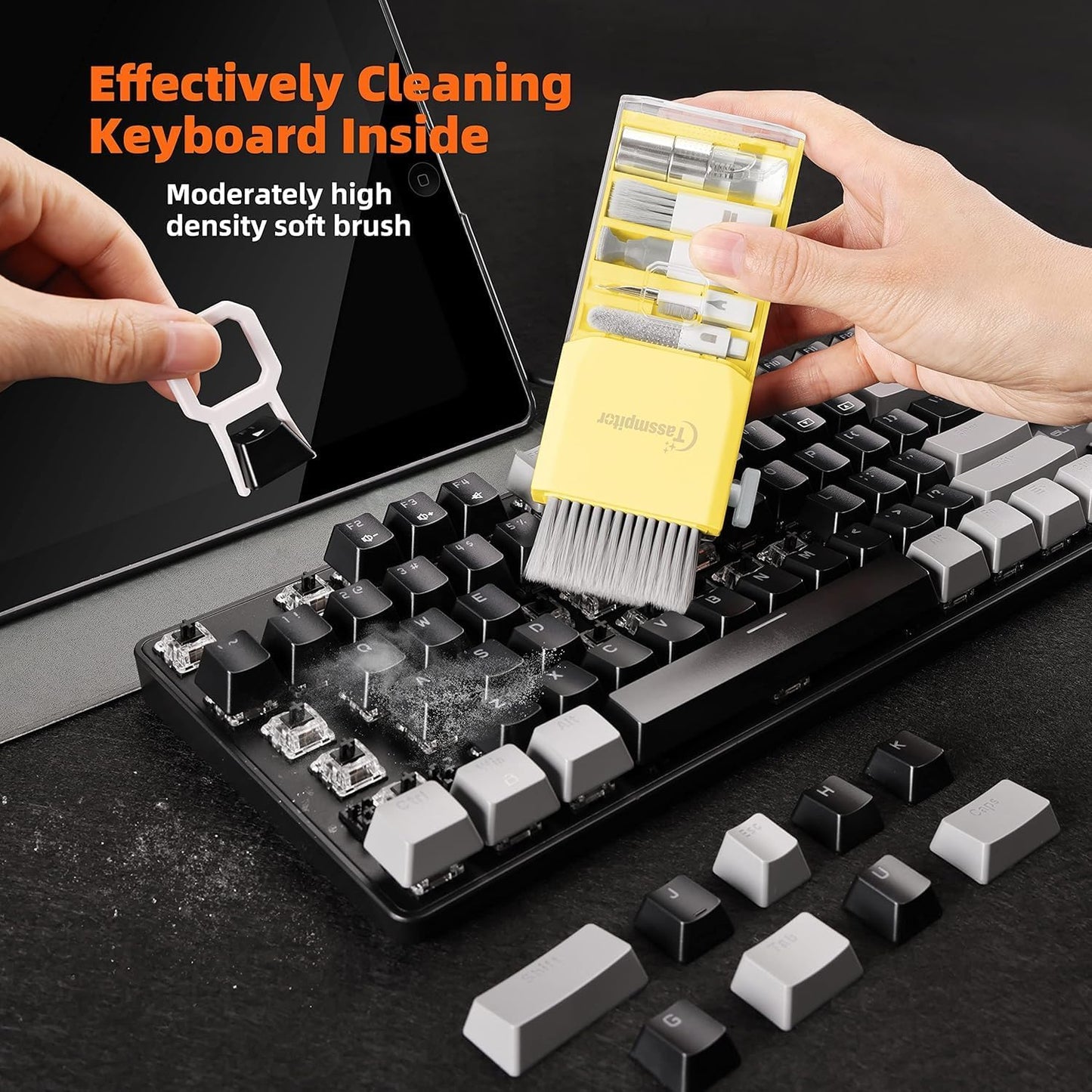 Tassmpitor 1 Laptop Screen Keyboard Cleaner Kit, All in Electronics Cleaning Tool for MacBook iPad iPhone Pro Cell