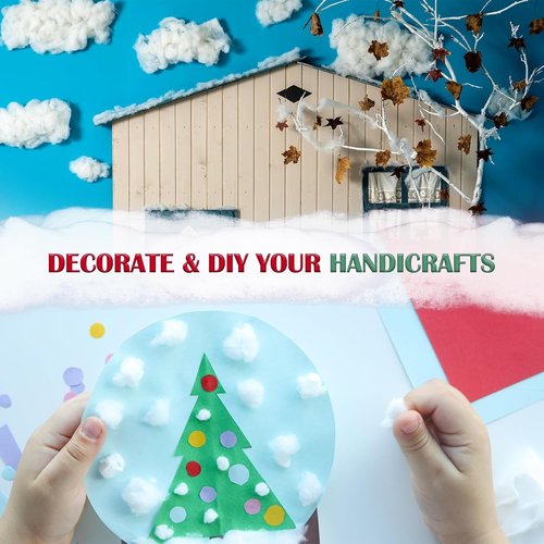 Aodaer Artificial Snow Decor - 1000g Fluffy Soft Cotton Fake Snow for Christmas & Holiday Displays
