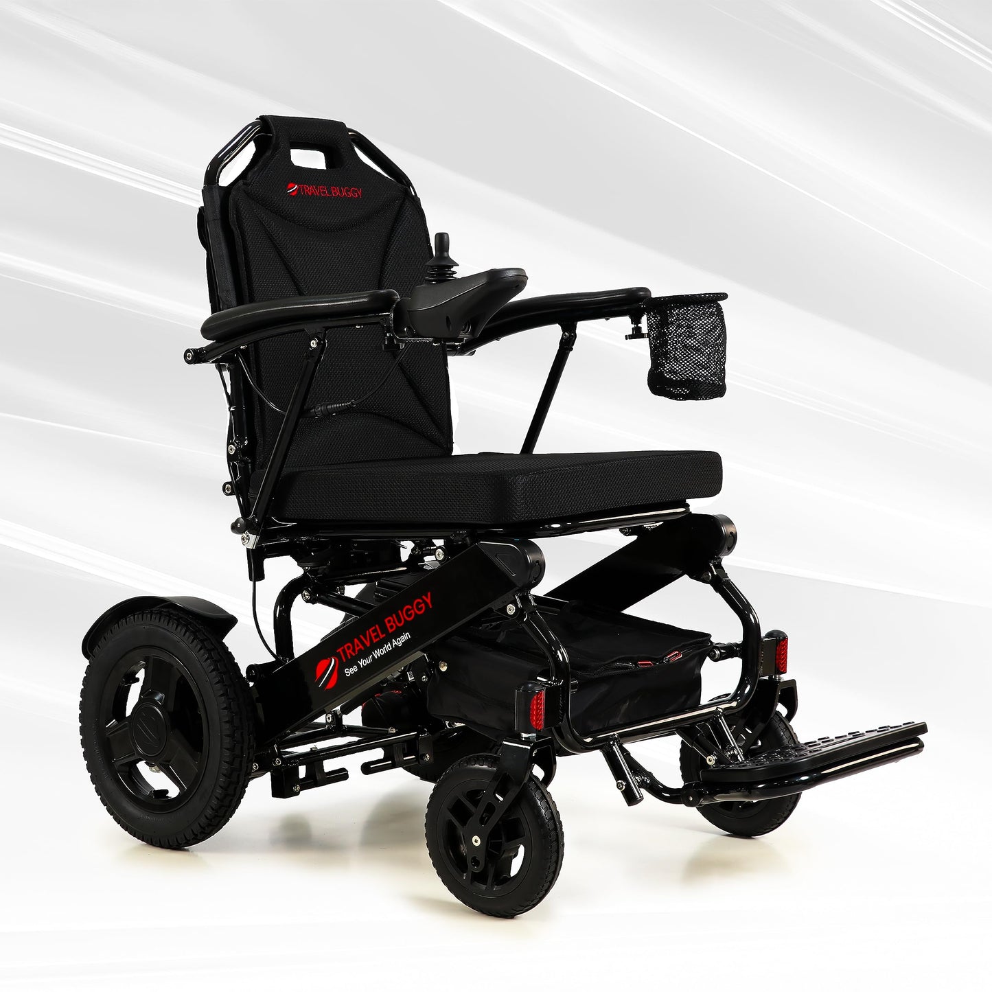 Travel Buggy Electric Wheelchair City 2 Plus, Lightweight, Foldable, Portable, Upgraded Joystick with LCD Screen, Air Travel Friendly - Ships from and Serviced in USA (Black)