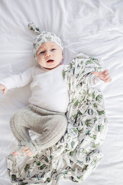 Copper Pearl Large Premium Knit Baby Swaddle Receiving Blanket Shiloh
